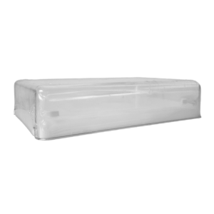 Plateau Porte Croissants avec couvercle transparent en plexiglas 30x44x12,5h cm - APOCR2